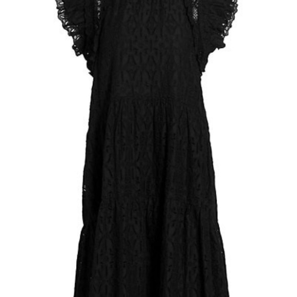 ❤️NWT SEA NEW YORK INGRID Eyelet Ruffle Flutter Dress❤️ - Picture 2 of 9